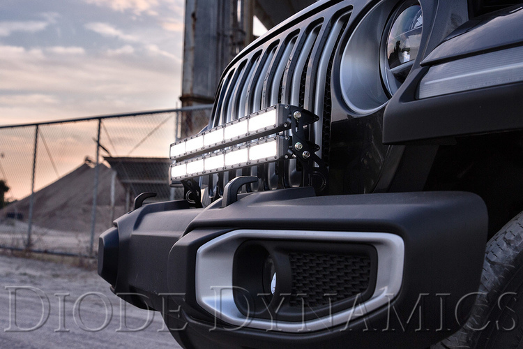 JL Wrangler with Diode Dynamics Bumper LED Light Bar Kit